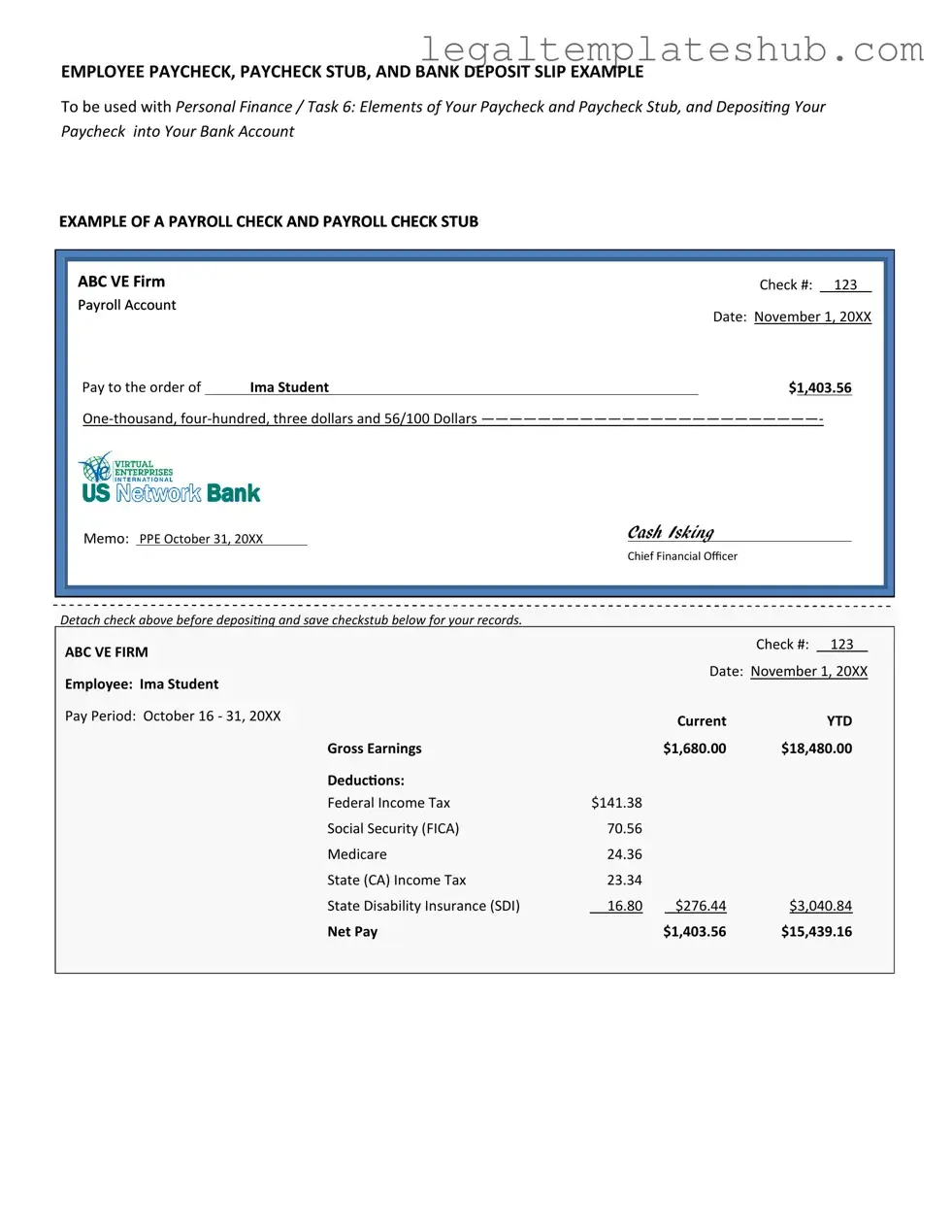 Blank Payroll Check PDF Form