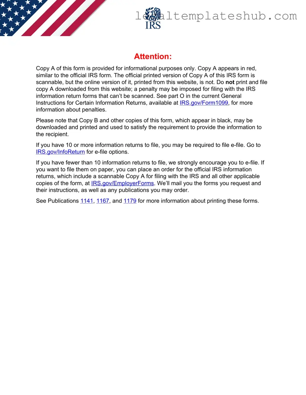 Blank IRS 1099-MISC PDF Form