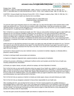 Blank California Advanced Health Care Directive PDF Form