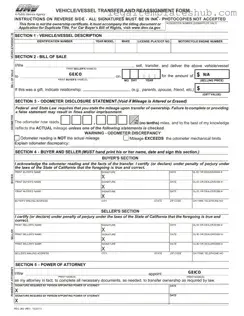 Blank California Fotm Reg 262 PDF Form