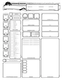 Blank Dnd Character Sheet PDF Form