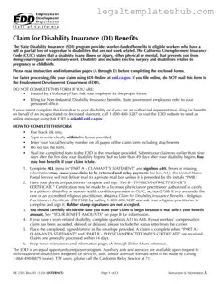 Blank EDD DE 2501 PDF Form