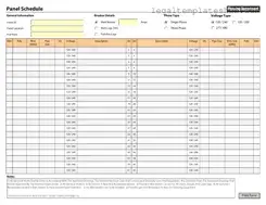Blank Electrical Panel Schedule PDF Form
