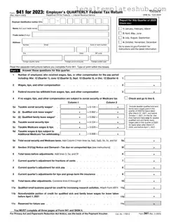 Blank IRS 941 PDF Form