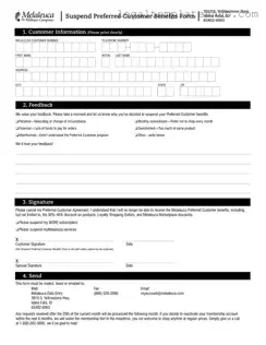 Blank Melaleuca Cancellation PDF Form