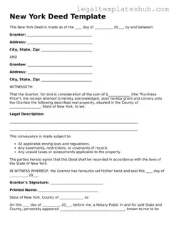 Printable  Deed Document for New York