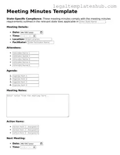 Printable Meeting Minutes Template