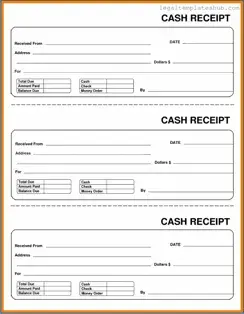 Blank Cash Receipt PDF Form