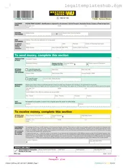 Blank Western Union PDF Form